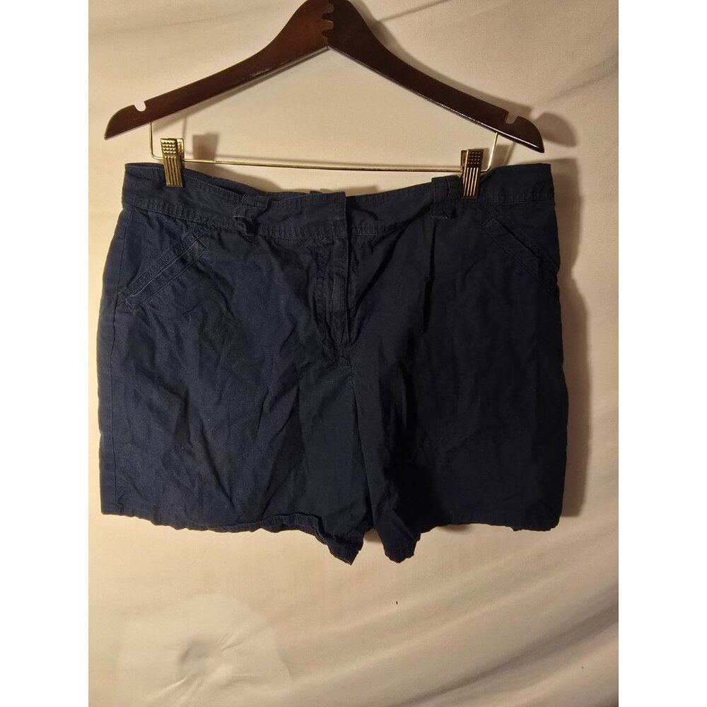 Villager Liz Claiborne Women’s Coastal 16 XL Navy Shorts Chinos Classic Comfy